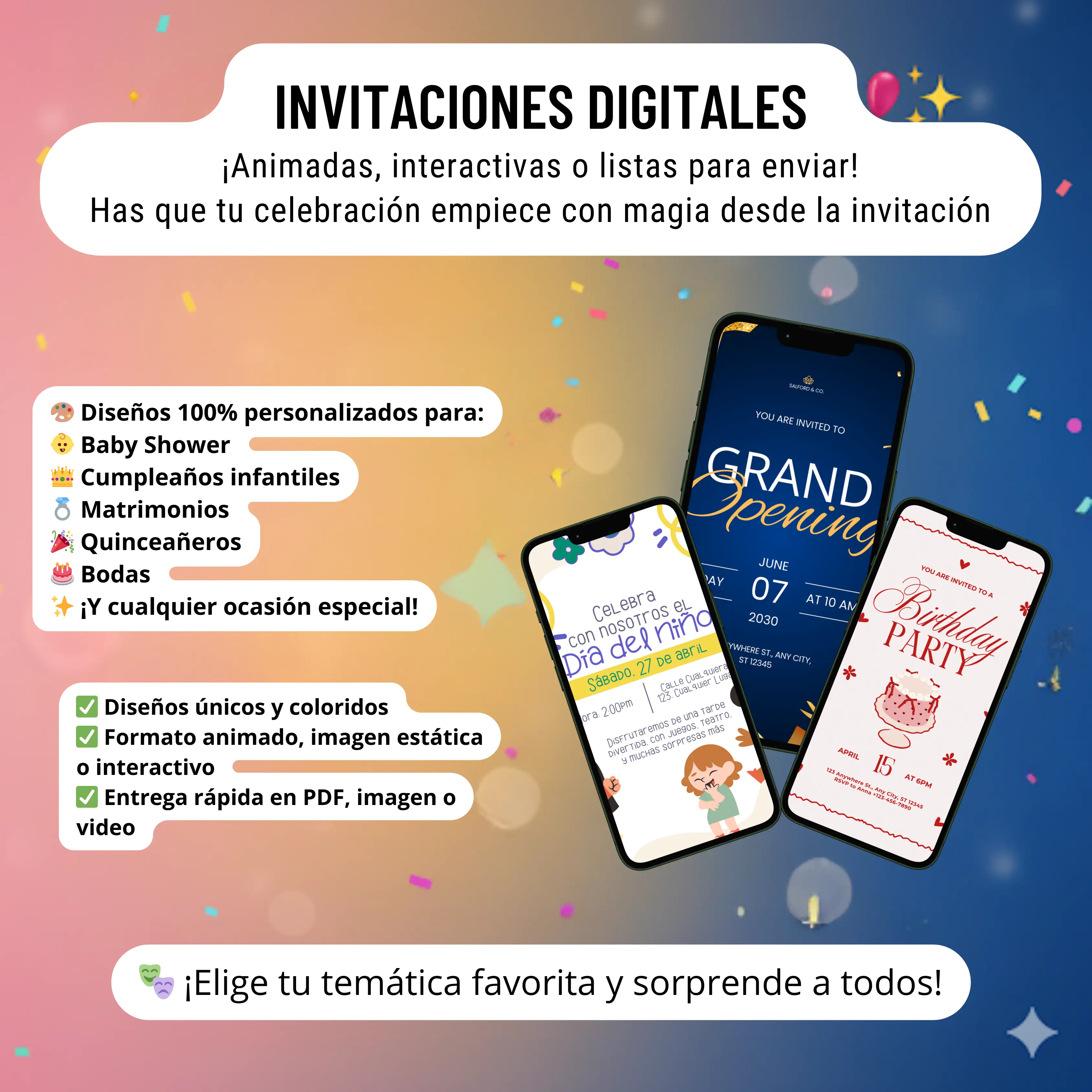 Invitaciones Digitales (Imagen)